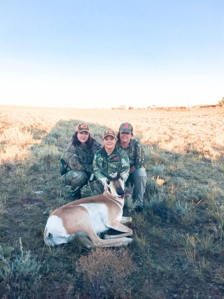2016 Hero Becky Gray Antelope, with Drusilla Clingan and guide, Lindsay Stilwell