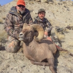 2016 Hero Doug Bassford Big Horn Sheep with guide Cody Brown, Wind River Backcountry Outfitters