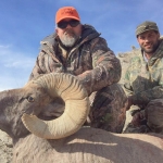 2016 Hero Doug Bassford Big Horn Sheep with guide Casey Albright