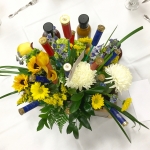 Flowers by Nate's. Hand made flower boxes by Brush 44 Designs