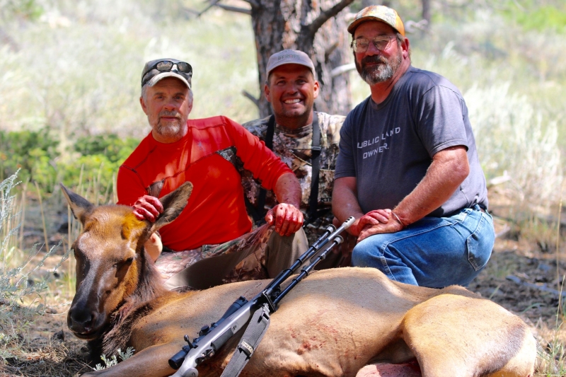2018 Hero Harold Walker with guides Jim Berry & Steve Jacobs, Elk
